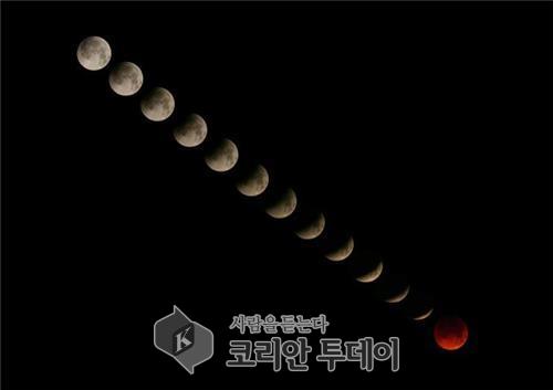31일 오후 8시 48분 35년만에 ‘슈퍼블루문 개기월식’