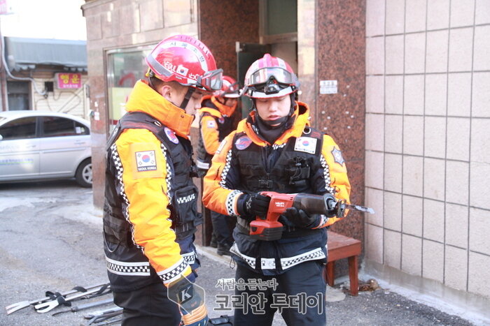 마포소방서, 시건문개방 훈련 실시