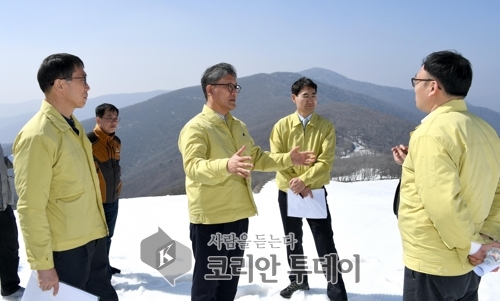 정선 알파인 경기장 일대 집중호우 때 ‘산사태 위험’