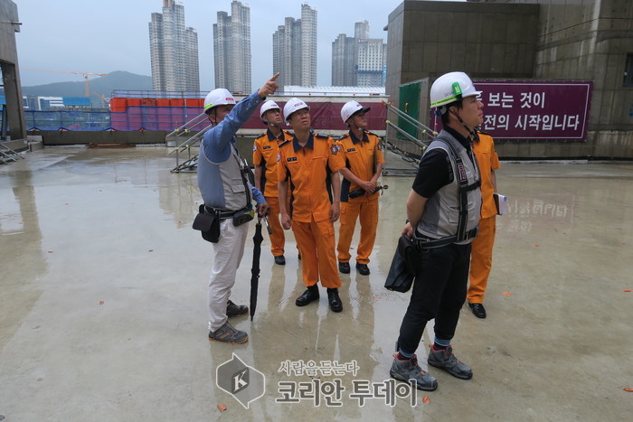 광명소방서장 취임식 대신 화재 및 안전사고 취약대상 일직동 태영아파트 공사현장을 방문