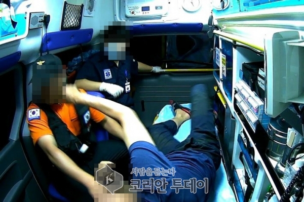 “음주환자, 병원 이송 중 구급대원 폭행”