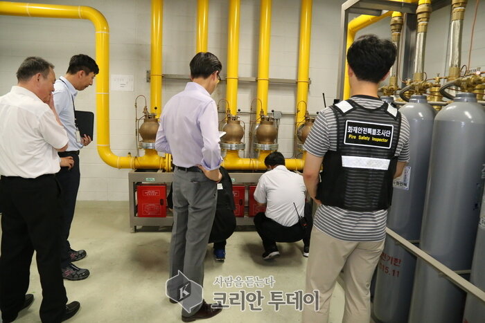 영등포소방서, 초고층 건물 여의도 IFC에서 화재안전 특별조사를 실시