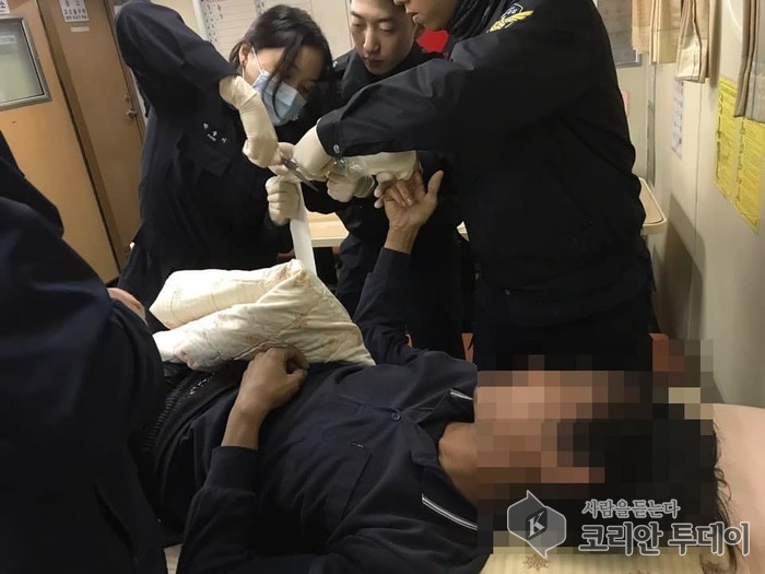 여수해양경찰서, 조업 중 손가락 절단 외국인 응급환자 긴급 이송