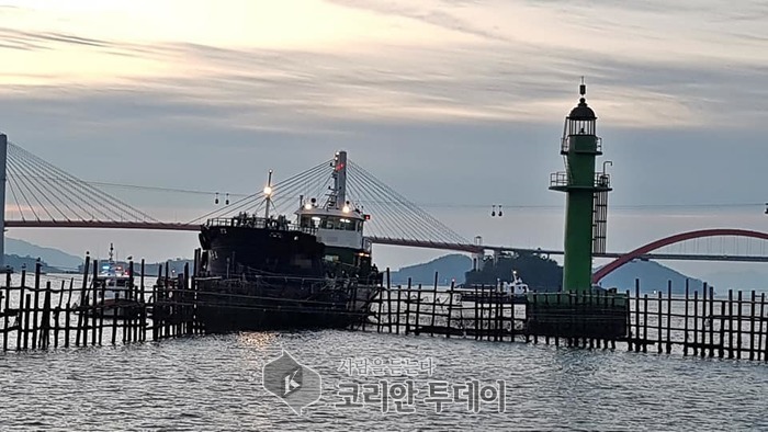 통영해경, 사천시 해상 유조선 좌초….기름유출 없어