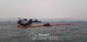보령해경, 보령 장고도 인근해상 좌초 예인선 방제작업 진행(2보)