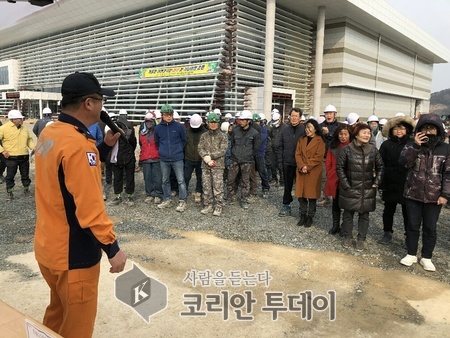 순천소방서·순천시청 겨울철 대형공사장 합동소방훈련 실시