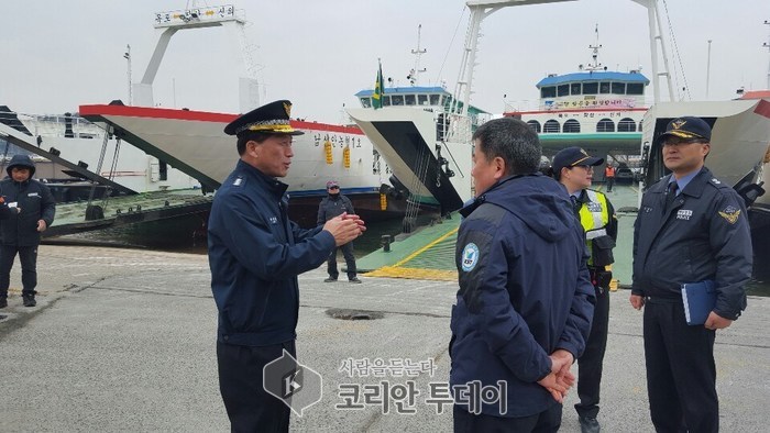 [포토뉴스] 채광철 목포해양경찰서장 유도선 선착장 점검
