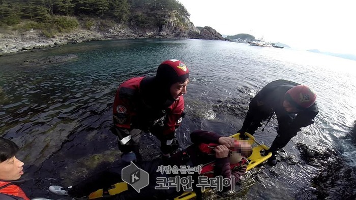 통영해경ㆍ, 발목골절 응급환자 후송