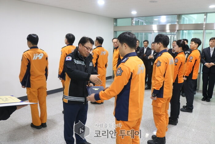 고흥소방서, 서내 인사발령·신규 임용 신고식