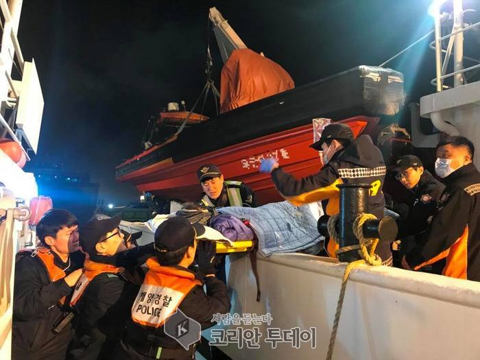 완도해경, 청산도 복통 응급환자 긴급이송