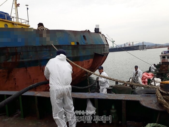 여수해경, 광양 H사 물량장 앞 좌주 예인선 구난