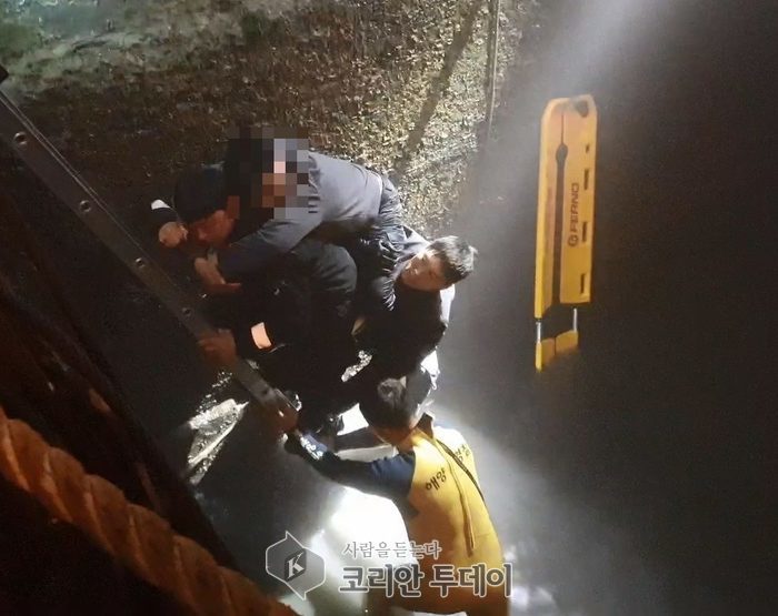 목포해경, 이른 새벽 바다에 빠진 20대 남자 긴급구조