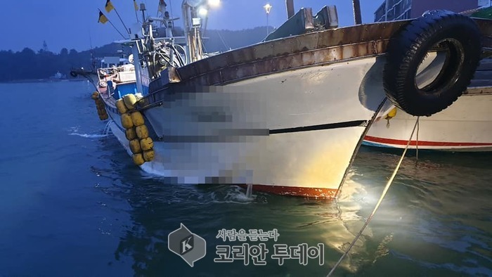 여수해경ㆍ고흥 해상 어선 두 척 충돌, 선원 2명 경미부상