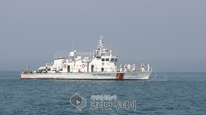 부안해경, 해상 유해화학물질 사고 방제 훈련 실시