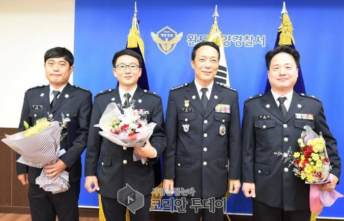 완도해경, 가족초청 하반기 첫 승진임용식 가져