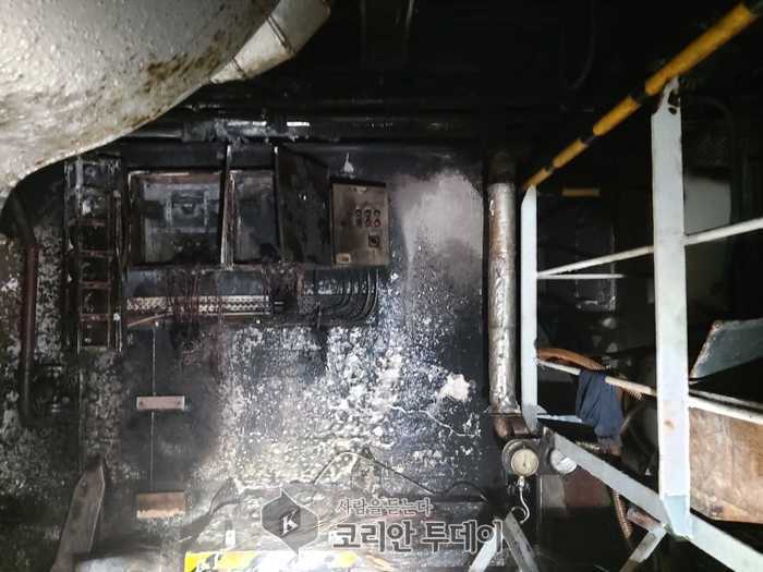 창원해경,정박중이던 선박서 화재발생 인명피해 없어
