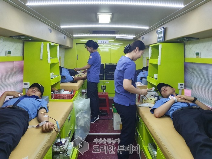 목포해경,‘생명나눔 헌혈’동참 훈훈