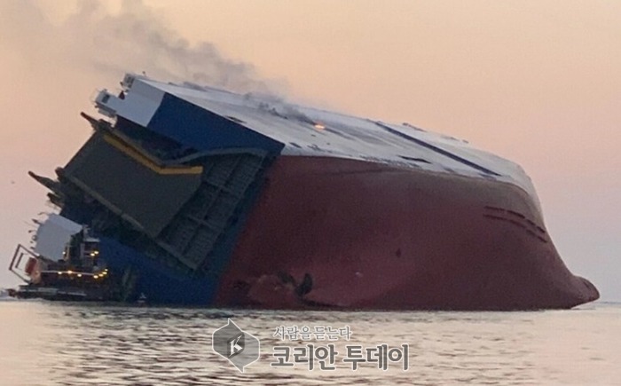 “현대글로비스”전도…美구조대, 한국인 선원 3명 구조…1명 구조 작업 중