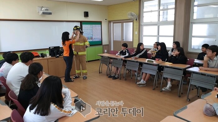 고흥소방서, 녹동중학교 소방관을 꿈꾸는 학생들 직업체험