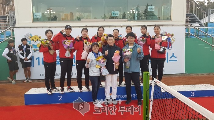 순천여고 소프트테니스팀 제100회 전국체육대회에서 3관왕 싹쓸이