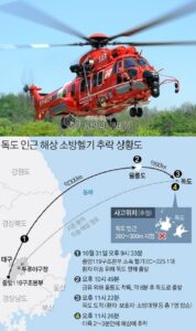독도 헬기 사고 “헬기 추락지점 수심 72m…잠수대원 31명 투입”