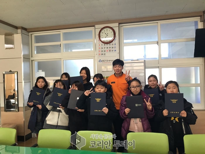 전남 고흥소방서, 어린이 불조심 공모전 입상자 상장 전수