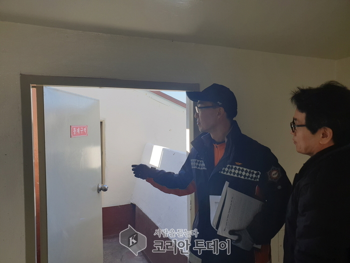 순천소방서 서면119안전센터, 옥상출입문 자동개폐장치 설치 홍보나서
