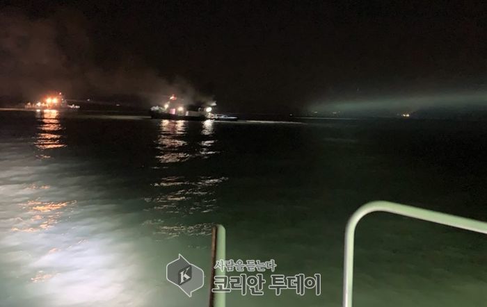 완도해경, 양식장(김발) 걸린 87톤 예인선 구조