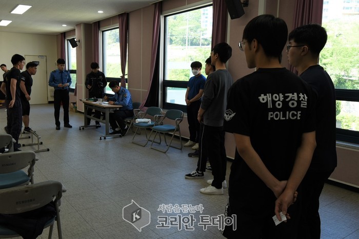 완도해경, 의무경찰 상반기 체력검정 실시