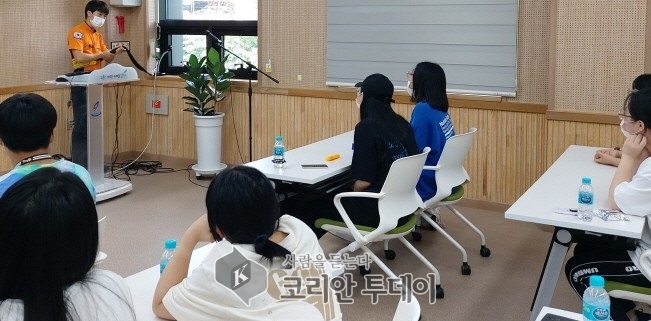 고흥소방서, 자원봉사 학생 대상 소방안전교육