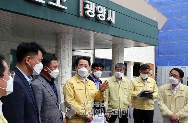 김영록 지사, 순천·광양 코로나 대응현장 살펴