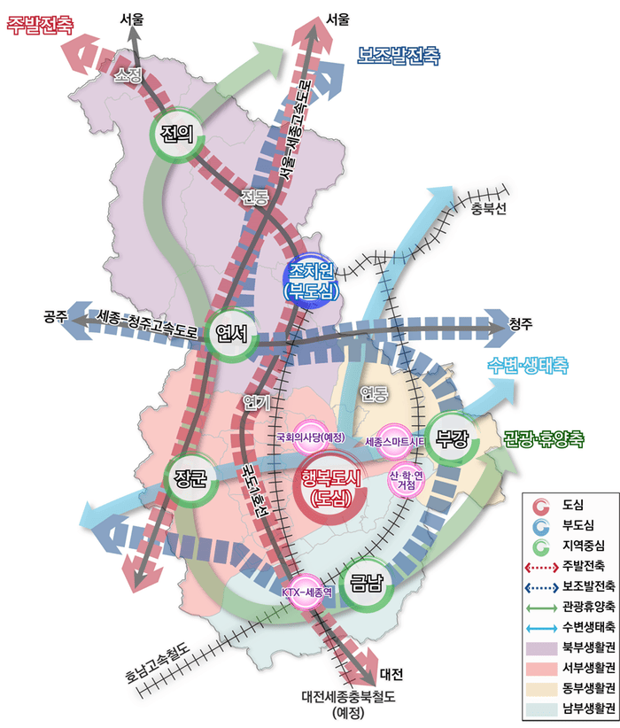 [코리안투데이 2040년 세종도시기본계획의 도시공간구조 © 이윤주
