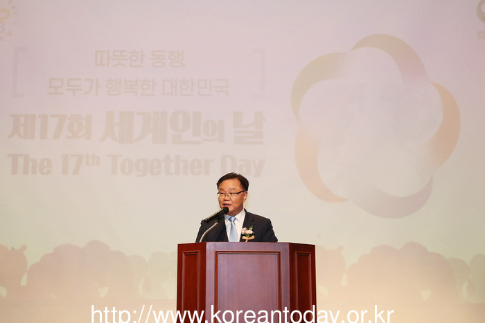 [코리안 투데이] 홍남표 창원특례시장의 축사 모습 ©구정숙 기자