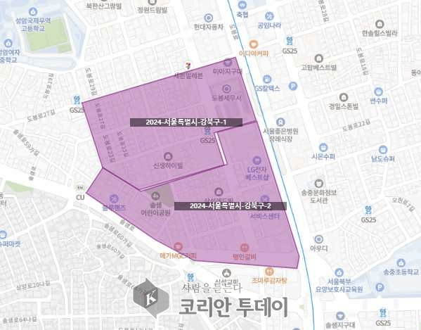 [코리안투데이] 공중케이블 정비사업 강북-3 정비구역-우이제일교회 주변