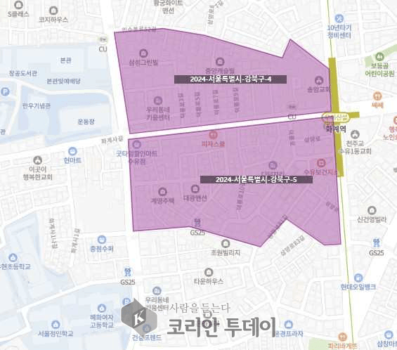 [코리안투데이] 공중케이블 정비사업 강북-4,5 정비구역-도봉세무서 주변
