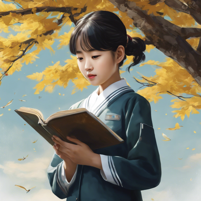 [코리안투데이] 시집을 읽고 있는 여학생 모습 © 박찬두 기자 (AI 생성된 이미지)