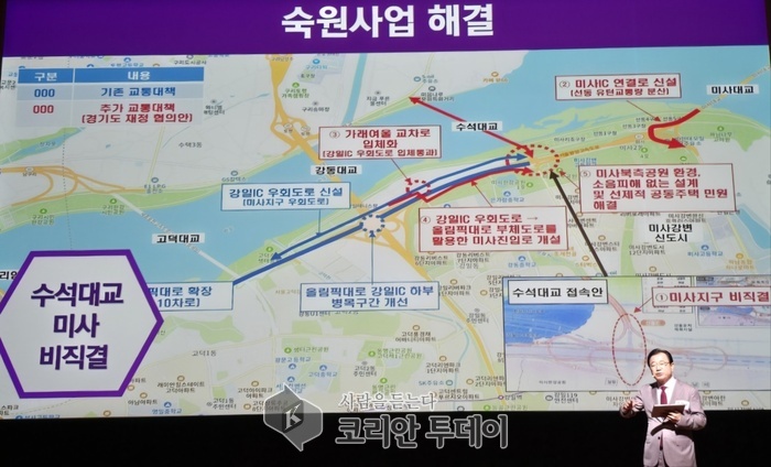 [코리안투데이] 미사 비직결화 등을 통한 수석대교 해법 마련 숙원사업 해결 © 백창희 기자