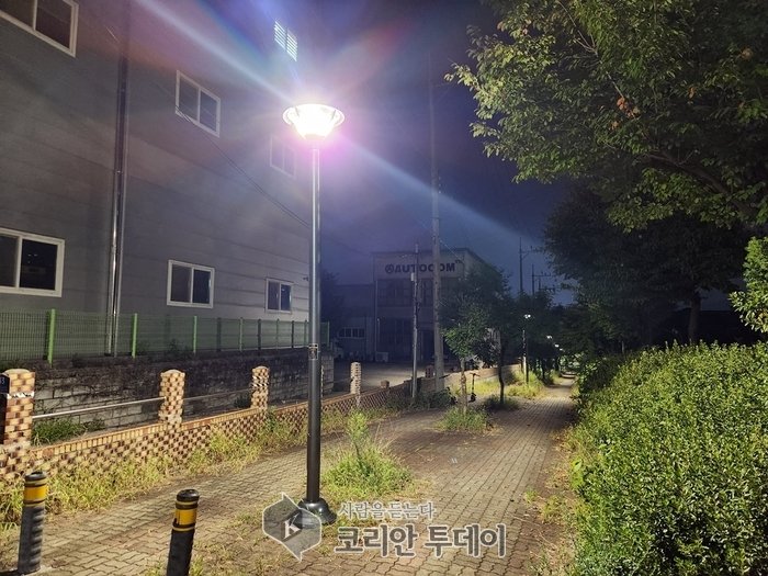 [코리안투데이] 의정부시, 보행자 전용도로 노후 도로조명시설 교체 실시 © 강은영 기자
