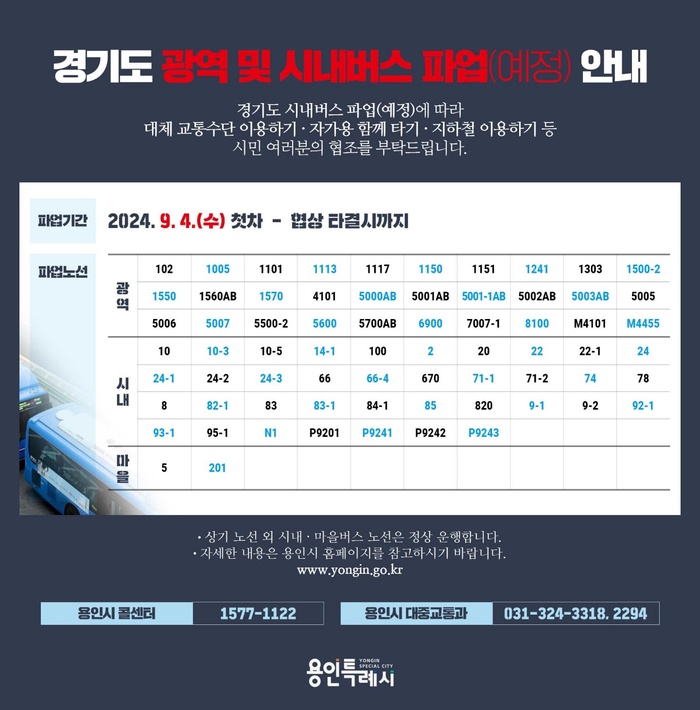 [코리안투데이] 경기도-광역 및 시내버스 파업 © 김나연 기자