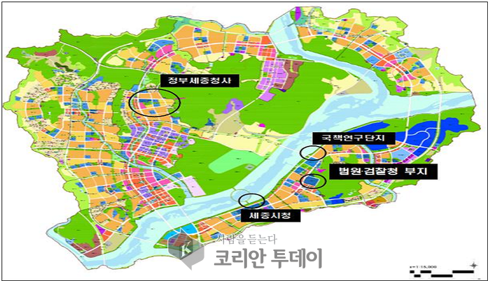 [코리안투데이] 세종행복도시 지도 © 이윤주 기자