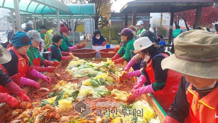 [코리안투데이] 처인구 양지면 새마을지도자협의회와 새마을부녀회가 14일과 15일 '사랑의 김장담금' 행사를 열었다. © 김나연 기자