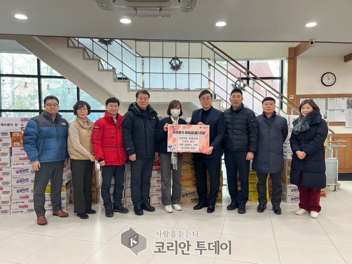 [코리안투데이] 죽전2동 로뎀교회에서 512만원 상당의 라면 320박스를 기탁했다. © 김나연 기자