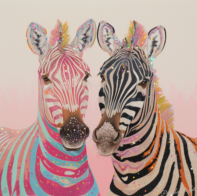 [코리안투데이] AI 아티스트 자등(purplelight), Zebra-In(人) 시리즈로 진정한 평화를 그려내다 © 지승주 기자