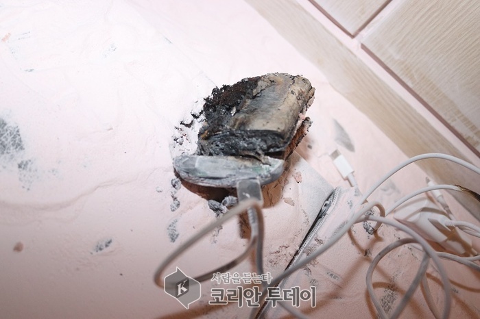 [코리안투데이] 휴대용 보조밧대리 화재 사진 © 이윤주 기자