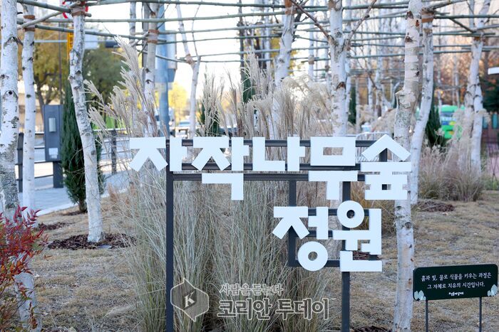 [코리안투데이] 성동구 '마장동 자작나무 숲정원' 입구 © 손현주 기자