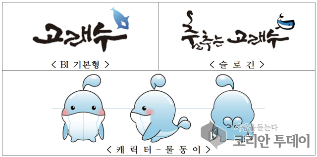 [코리안투데이] 울산광역시 수돗물 브랜드 고래수 로고 및 캐릭터 © 현승민 기자