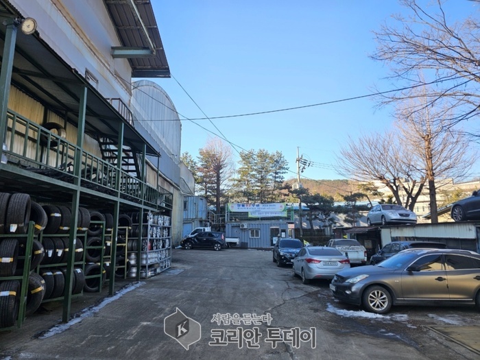 [코리안투데이] 용인특례시의 한 조기폐차 지정폐자장 전경(처인구 고림동 소재) © 김나연 기자