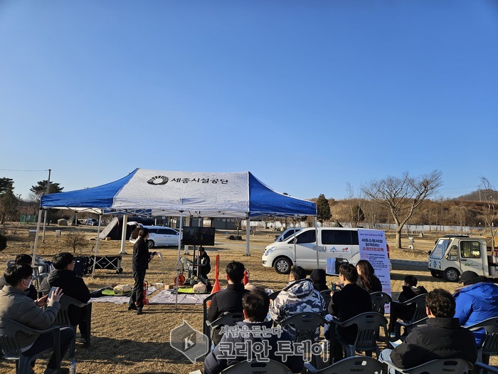 [코리안투데이] 합강캠핑장, 고객과 함께하는 체험형 안전교육 실시 © 이윤주 기자
