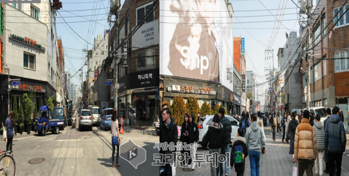 [코리안투데이] 성수동 핫플레이스 (사진은 10년 전 성수동을 비교한 모습) © 손현주 기자