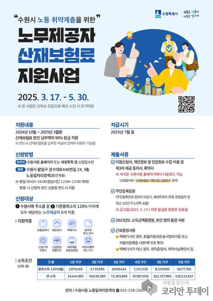 [코리안투데이] 수원시 산재보험료 지원사업 © 양숙희 기자